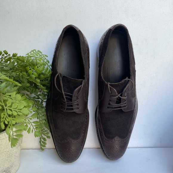HUGO BOSS Branno brown leather Derbies Size 10 - Picture 3 of 15